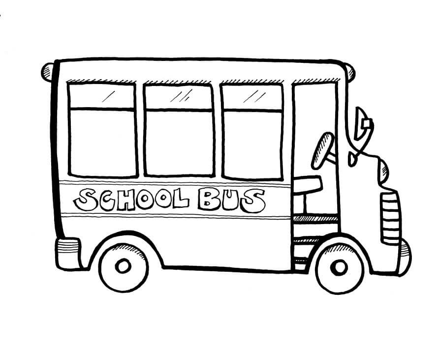 Dibujar a Mano Autobús Escolar