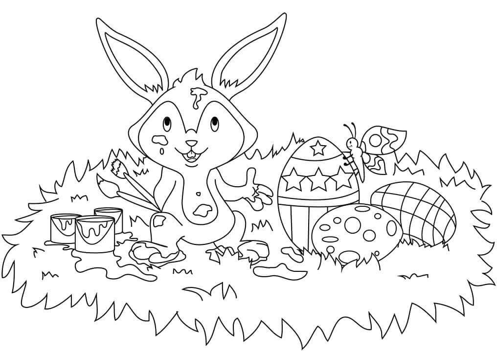 Dibujo De Conejo De Pascua