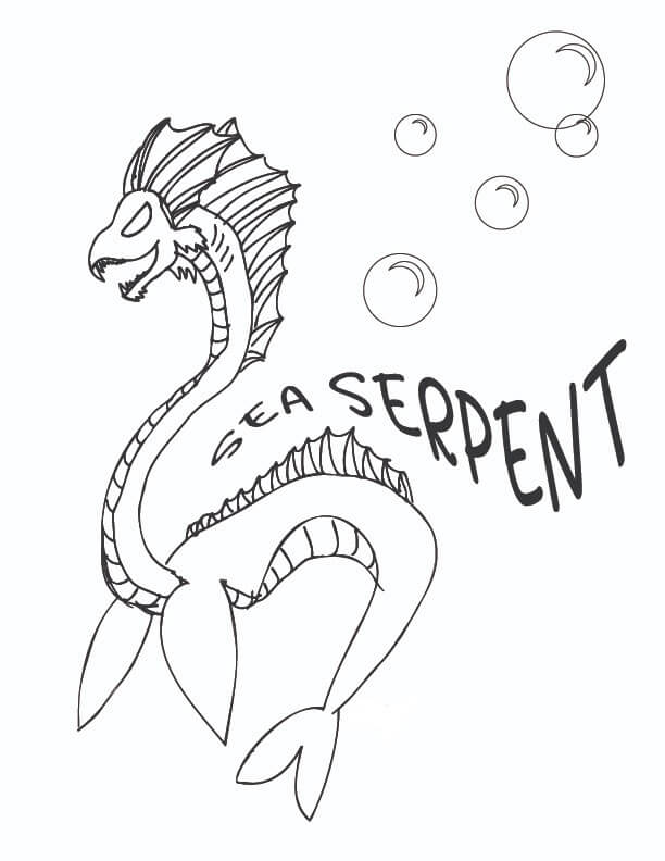 Dibujo De Serpiente De Mar