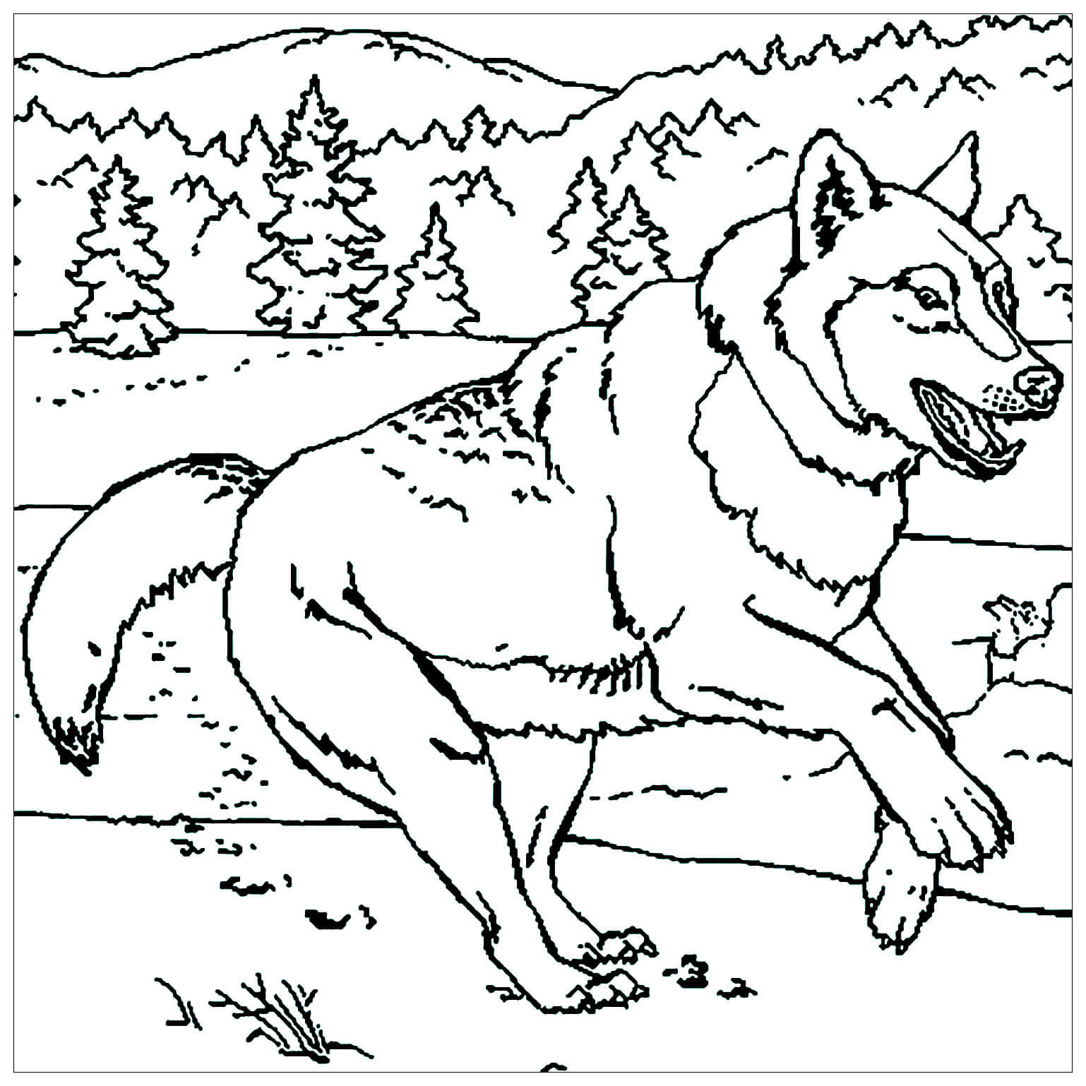 Dibujos De Lobos Para Colorear Dibujos De Lobos Para Colorear