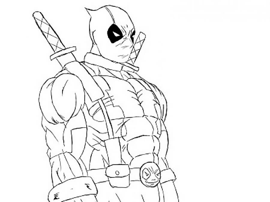 Dibujo Retrato de Deadpool