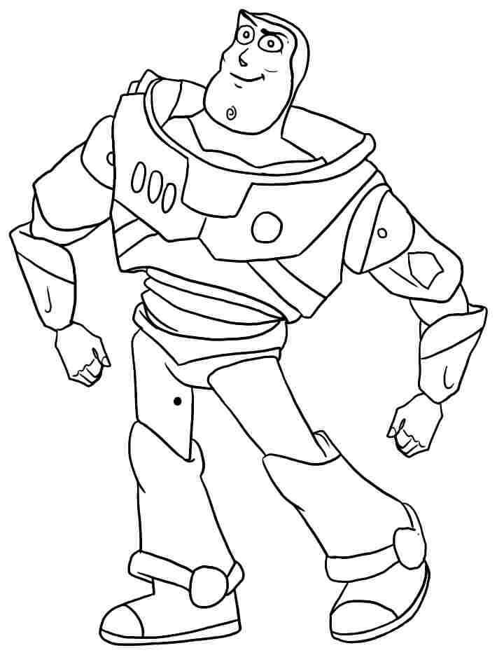 Dibujo básico Buzz Lightyear para colorear imprimir e dibujar
