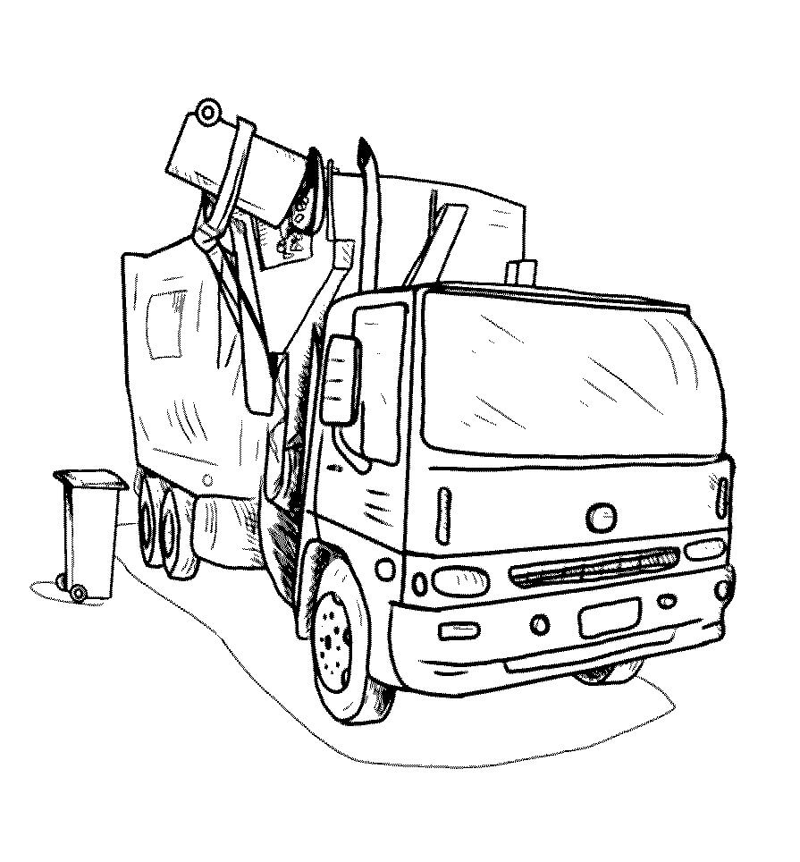 Dibujo de Camión de Basura