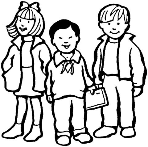 Dibujo de tres Niños