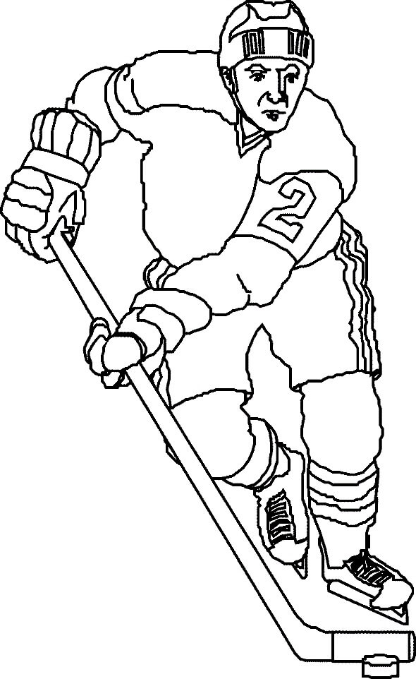 Dibujo del Jugador de Hockey