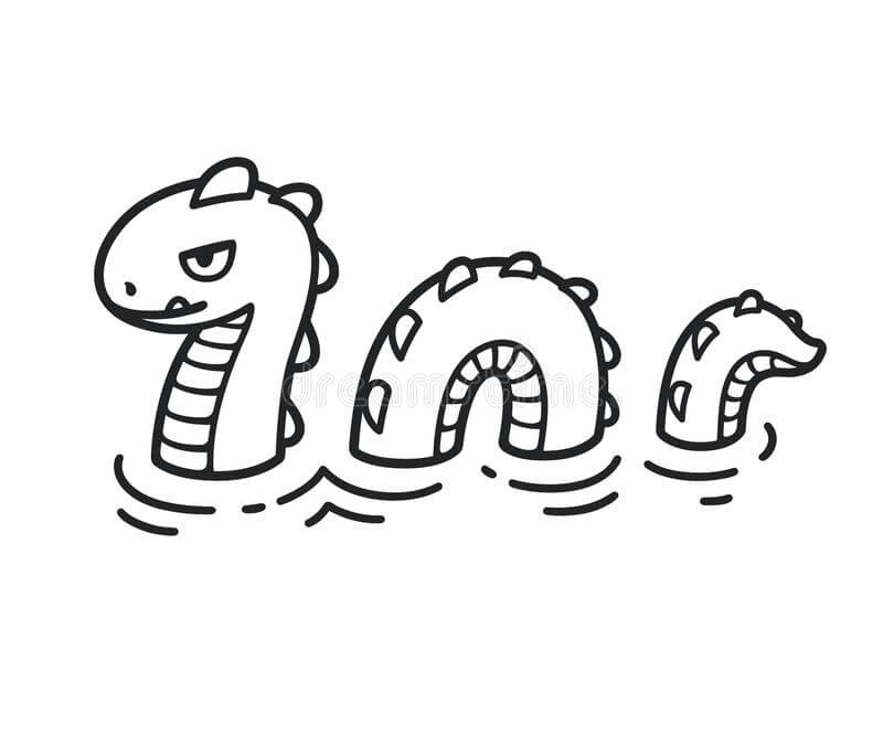 Dibujos Animados de Serpiente de Mar