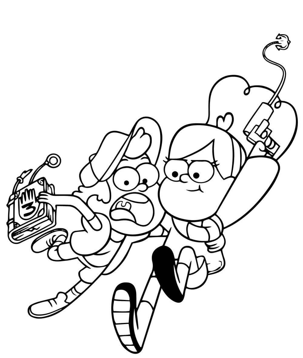 Dipper y Mabel Pines Escapando de Gravity Falls
