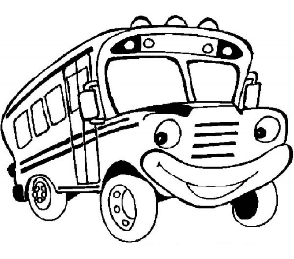 Diversión en Autobús Escolar de Dibujos Animados