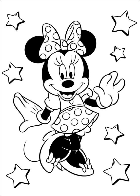Divertida Minnie Mouse con Estrellas