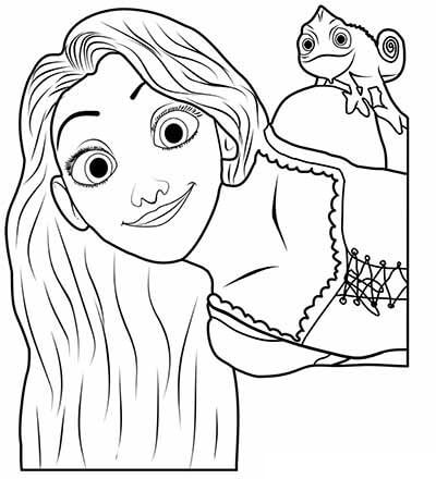 Divertida Rapunzel y Gecko