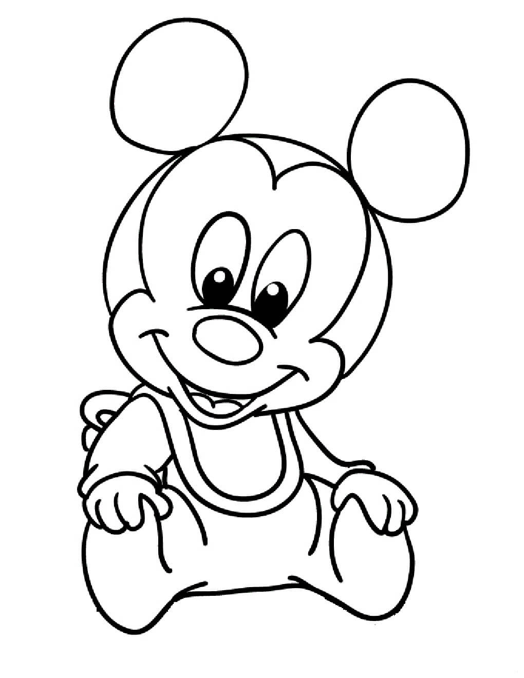 Divertido Bebé Mickey Mouse Sentado