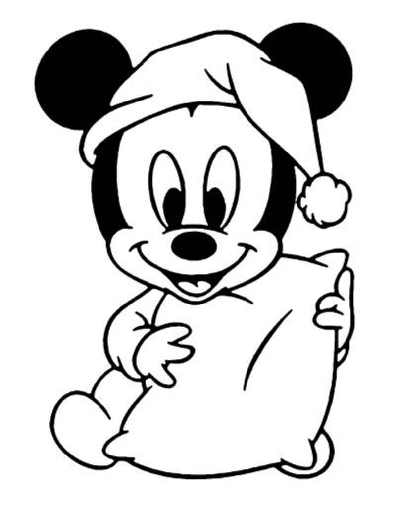 Divertido Mickey Mouse Sosteniendo una Almohada