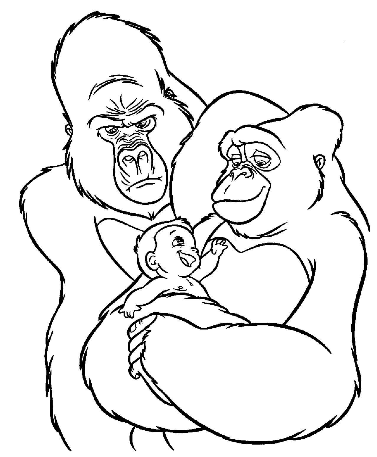 Dos King Kong con Bebé