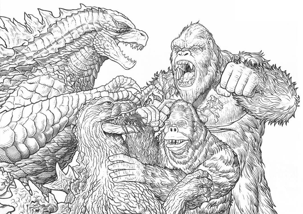 Dos King Kong vs dos Godzilla