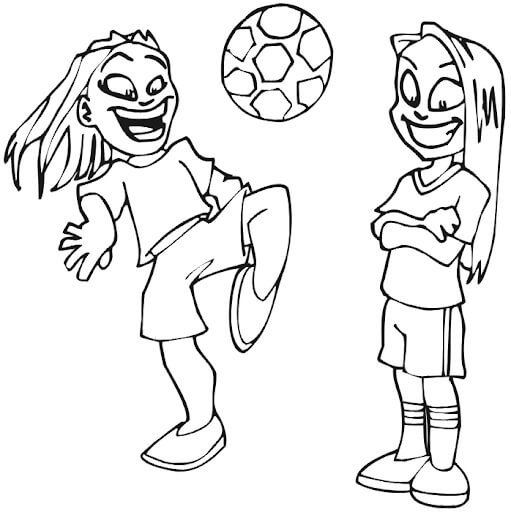 Dos Niñas Jugar al Fútbol