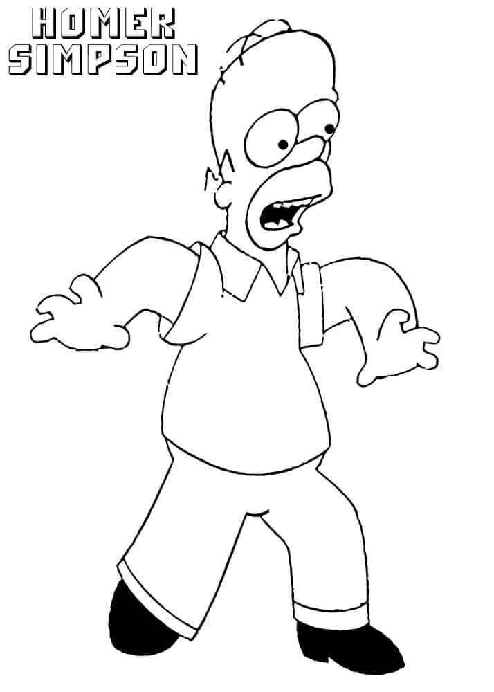  Dibujos de Homero Simpson para colorear e imprimir– ColoringOnly.Com