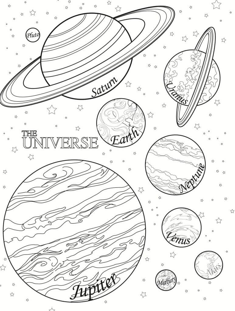 Dibujos de Planeta para colorear e imprimir– 