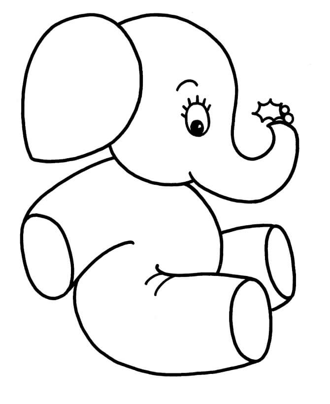 Elefante Fácil Sentado