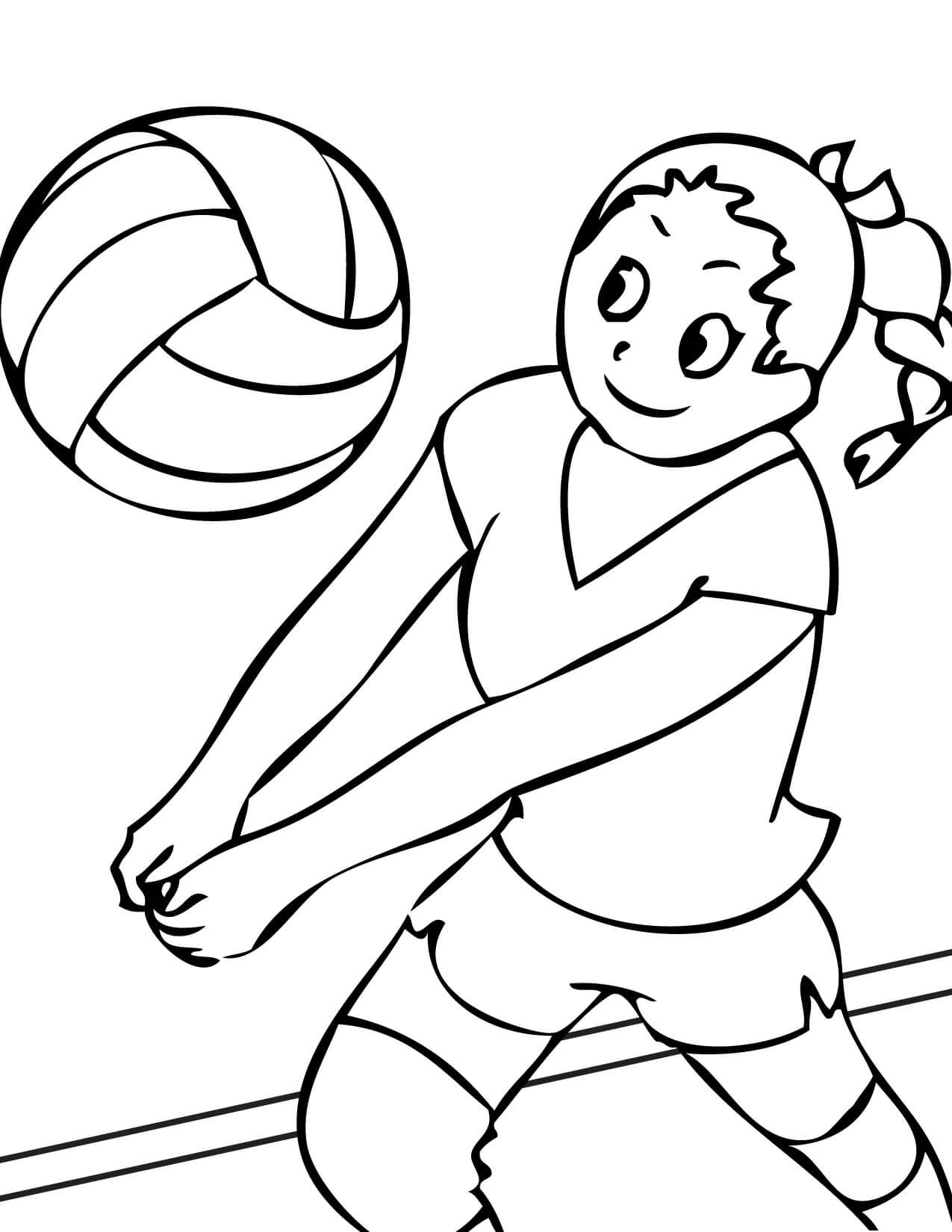 Dibujos de Volleyball para colorear e imprimir– 