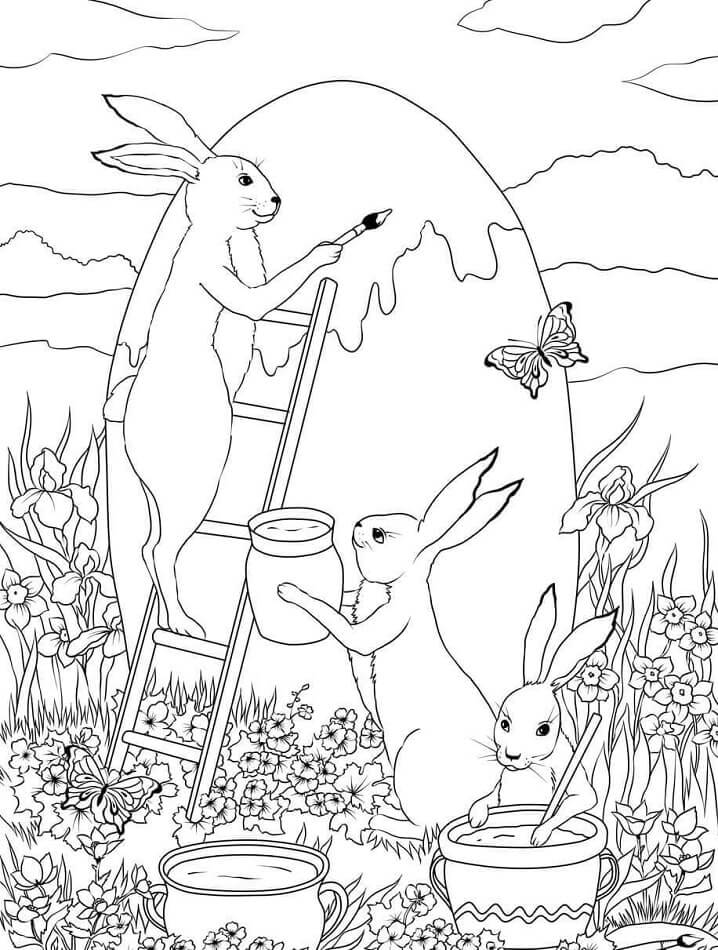 Encantadores conejos de Pascua