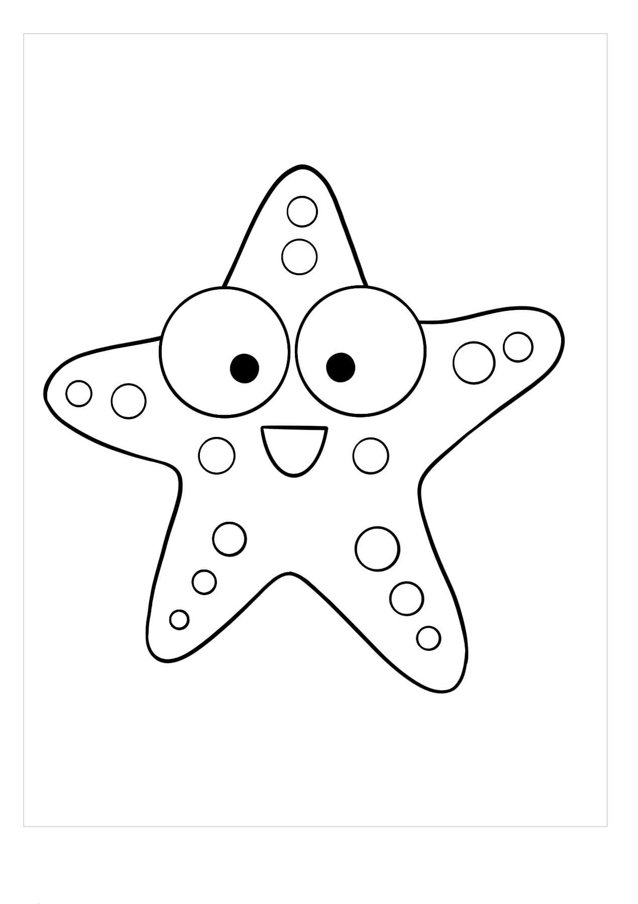 Estrella De Mar Divertido Para Colorear Imprimir E Dibujar Coloringonly Com