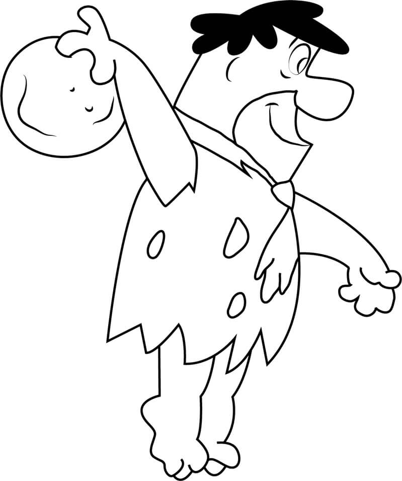 Fred Flintstone Jugando a los Bolos