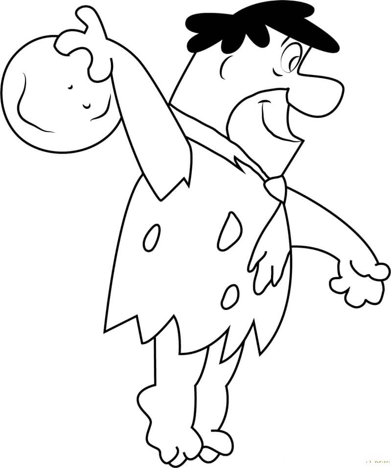 Fred Flintstones Juega a los Bolos