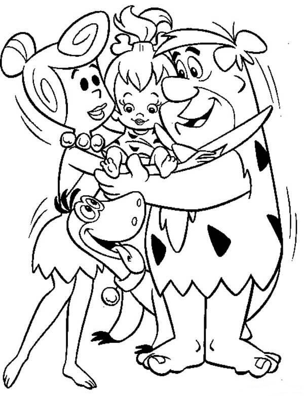Fred Flintstones con Familia