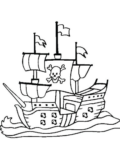 Fresco Barco Pirata