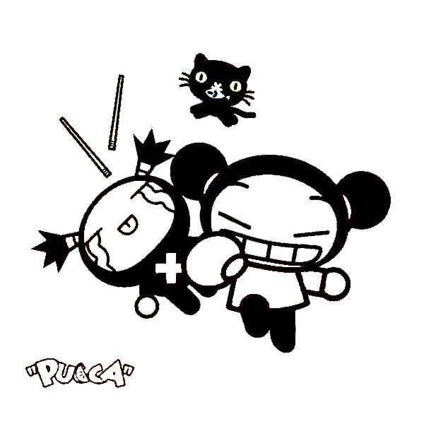 Pucca Y Garu Divertido Para Colorear Imprimir E Dibujar Coloringonly Com