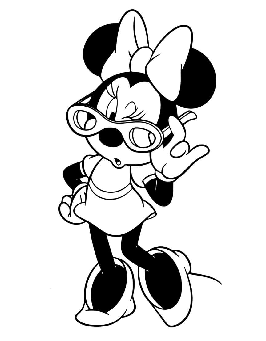 Genial Minnie Mouse Para Colorear Imprimir E Dibujar Coloringonlycom