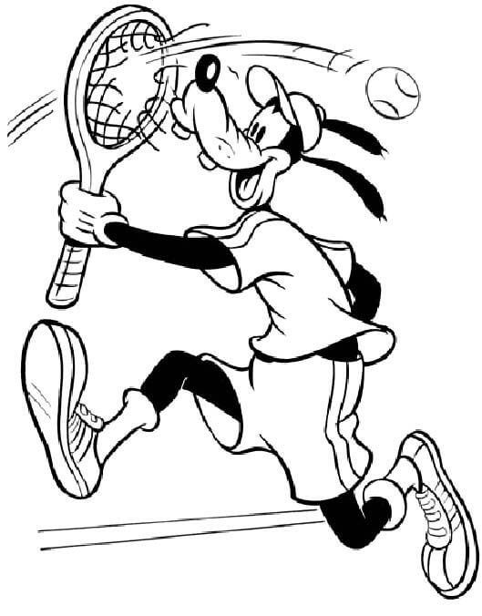 Goofy jugando Tenis