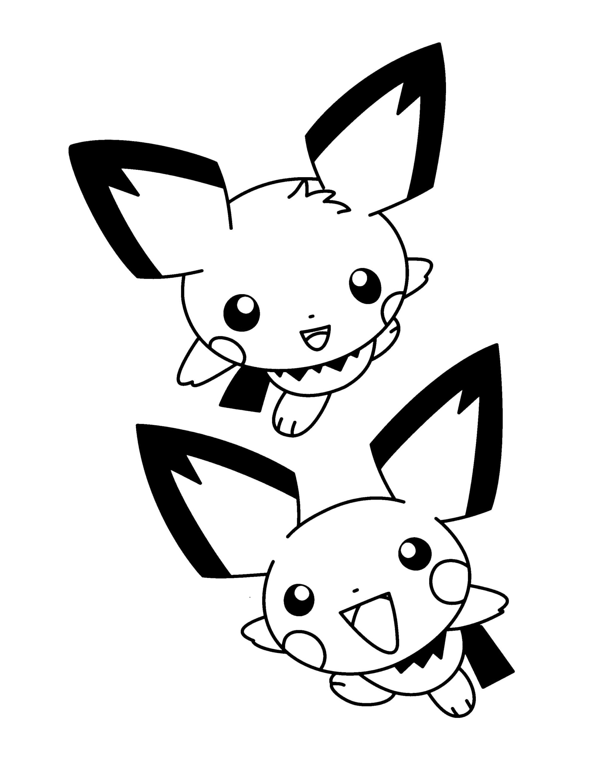 coloring pages of pichu