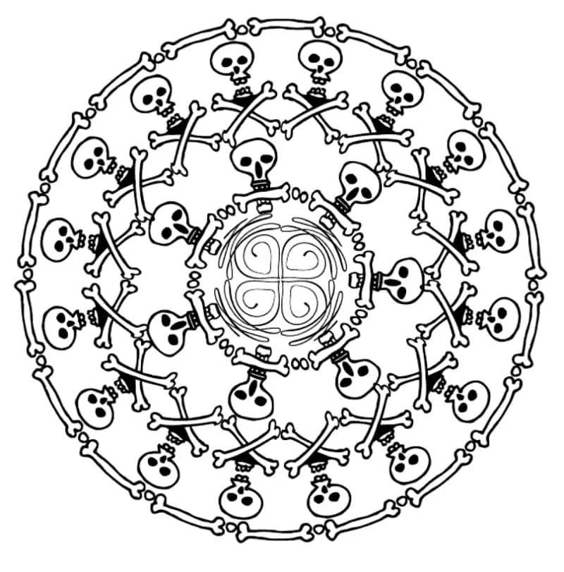 Mandala De Halloween Gratis Para Descargar