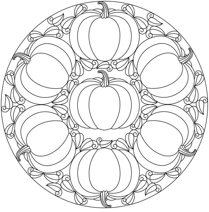 Mandala De Halloween Difícil Para Adultos