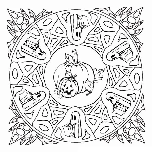 Mandala De Halloween Para Colorear Gratis
