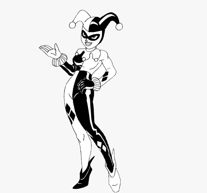 Harley Quinn en Blanco y Negro