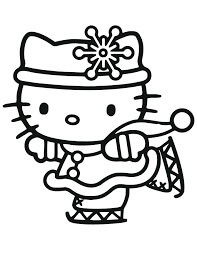 Hello Kitty Jugando Patinaje Sobre Hielo