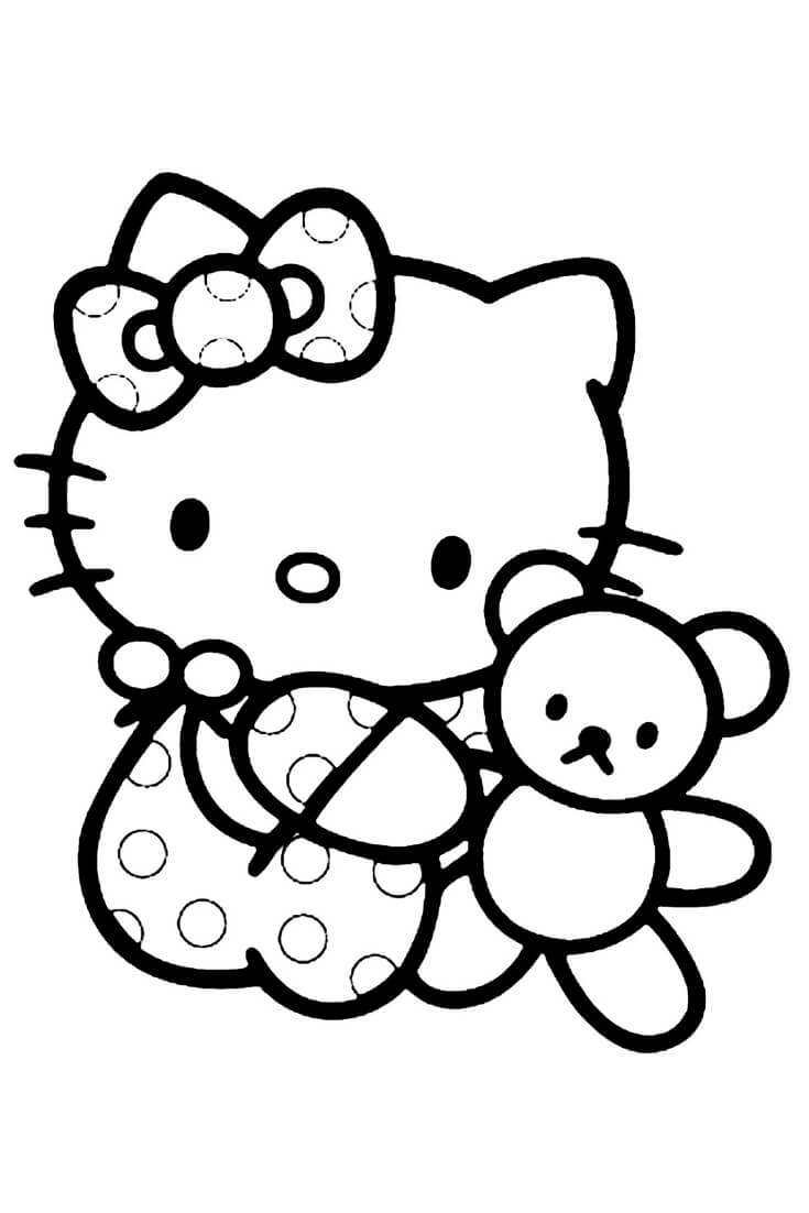 Hello Kitty con osito de Peluche