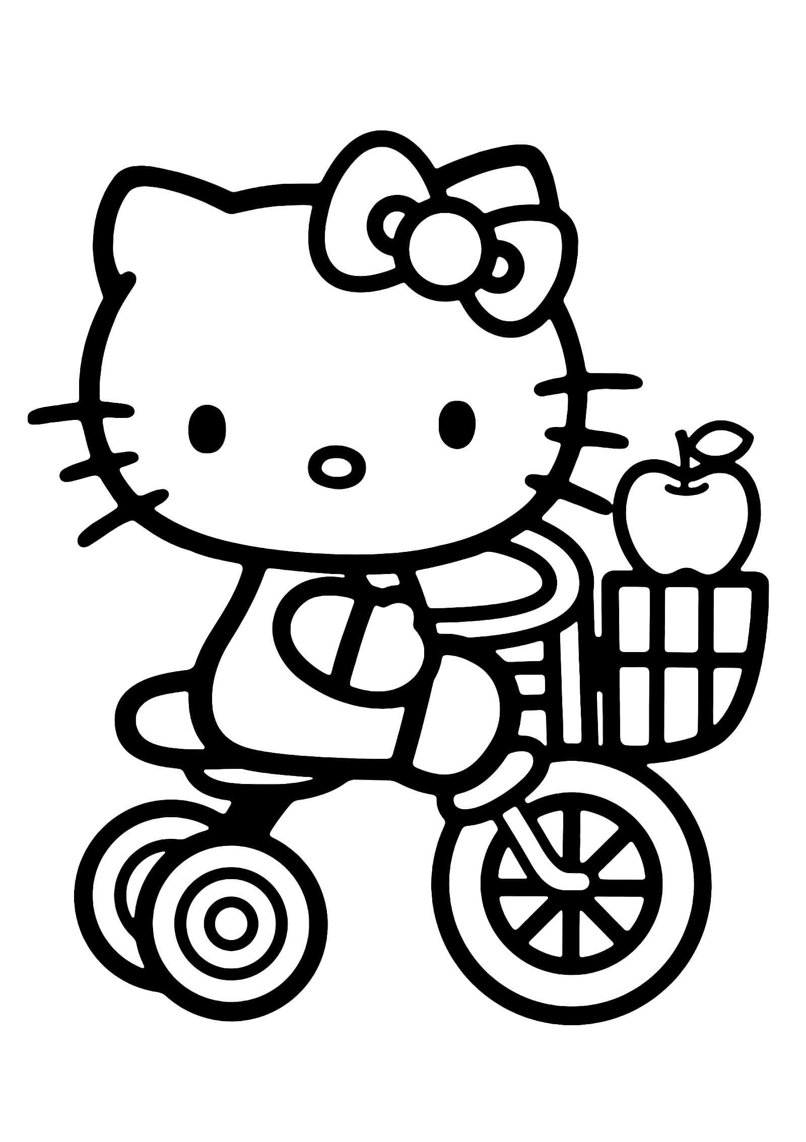 Hello Kitty en Bicicleta