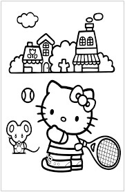 Hello Kitty jugando al Tenis