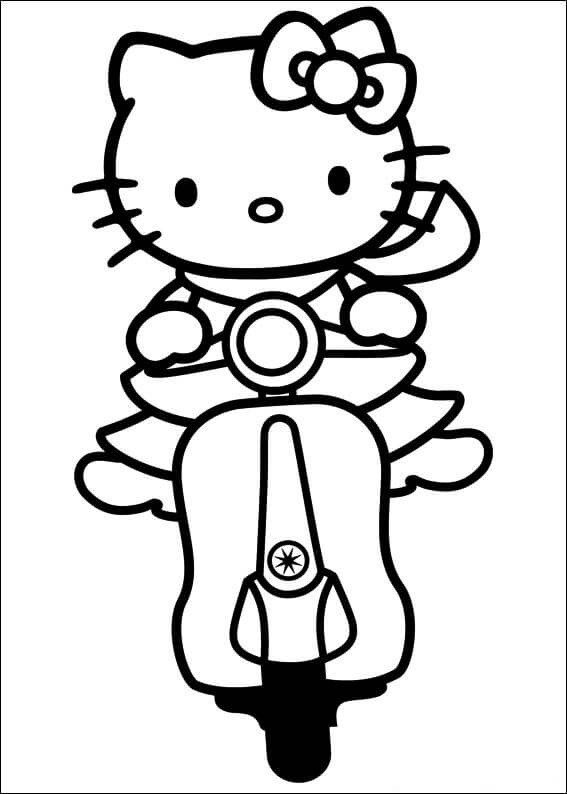 Hello Kitty monta una Moto