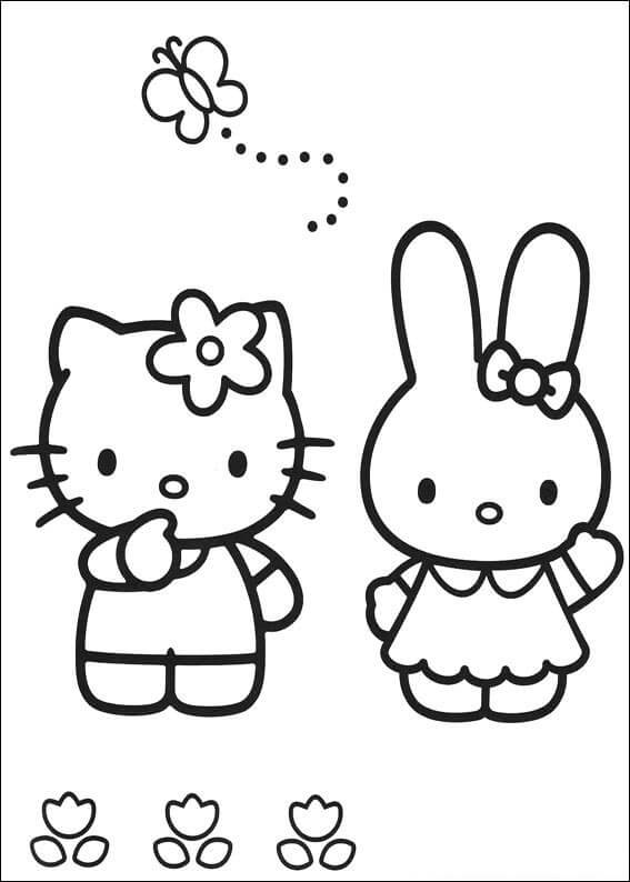 Hello Kitty y Conejo
