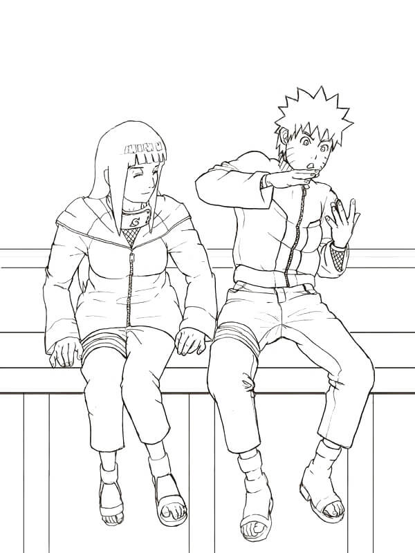 Hinata Y Naruto Sentados