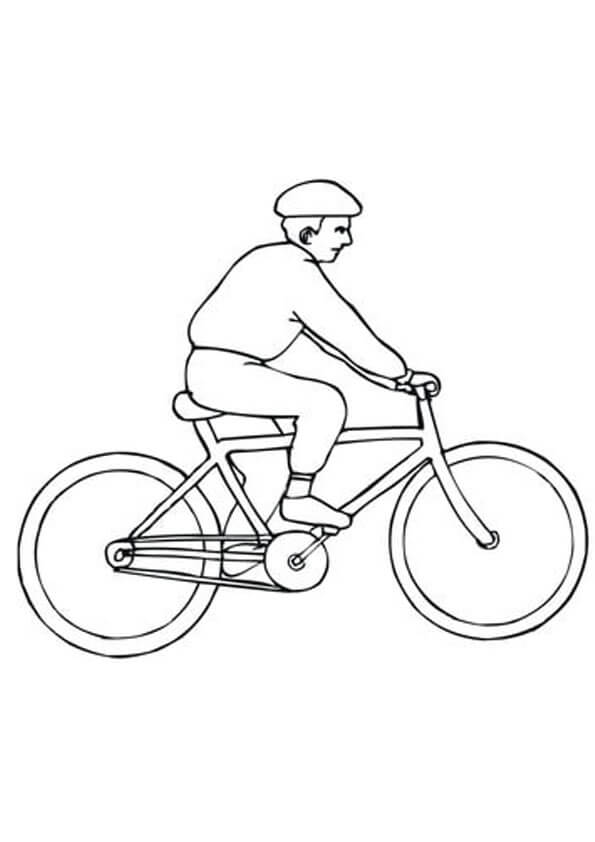 Hombre Montando Bicicleta