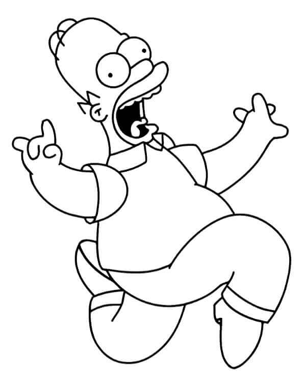  Homero Simpson para colorear, imprimir e dibujar –ColoringOnly.Com