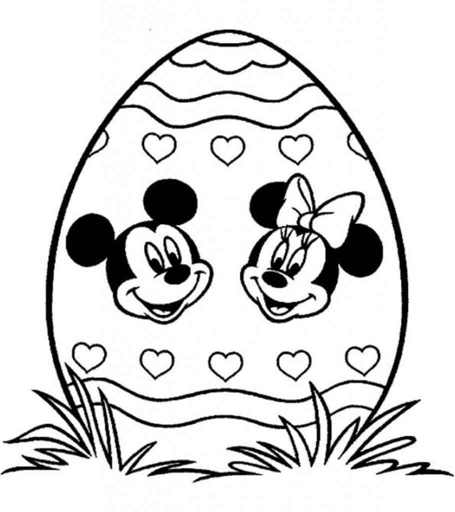 Huevos de Pascua Impresos con Mickey Mouse y Minnie Mouse