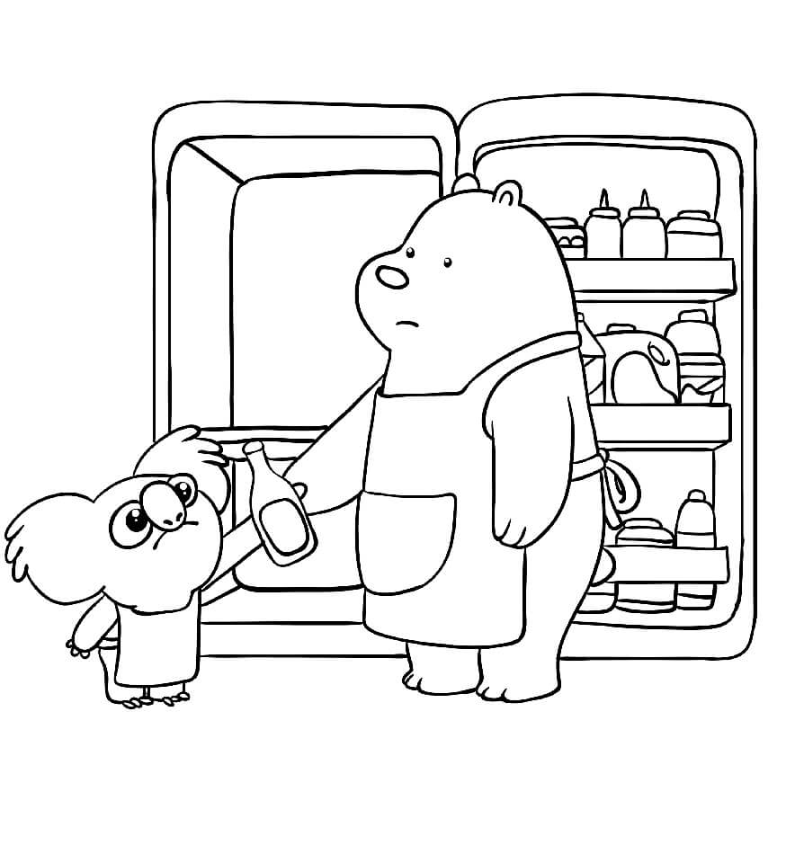 Ice Bear y Nom Nom en la Cocina