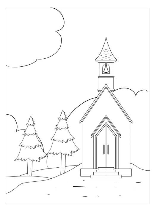  Iglesia Católica para colorear, imprimir e dibujar –ColoringOnly.Com