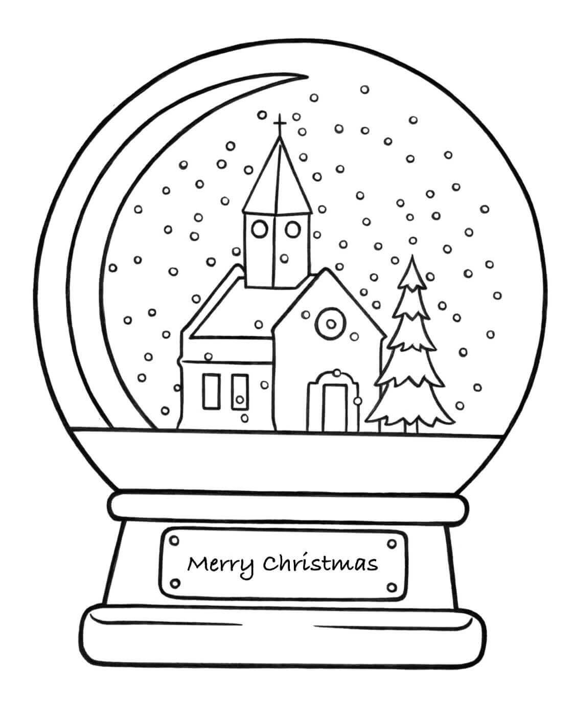 Iglesia de Navidad Snowglobe